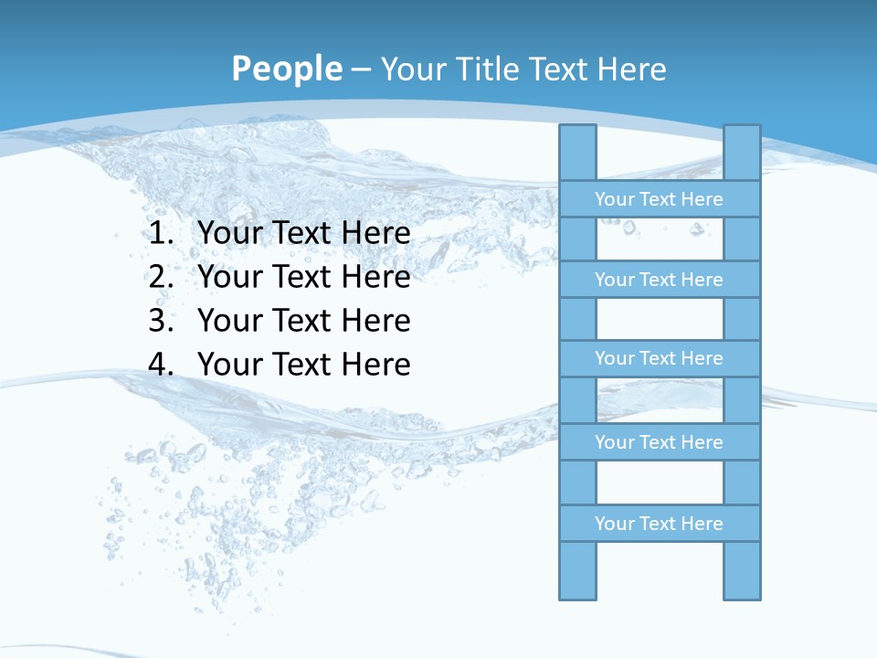 Closeup Wave Blue PowerPoint Template