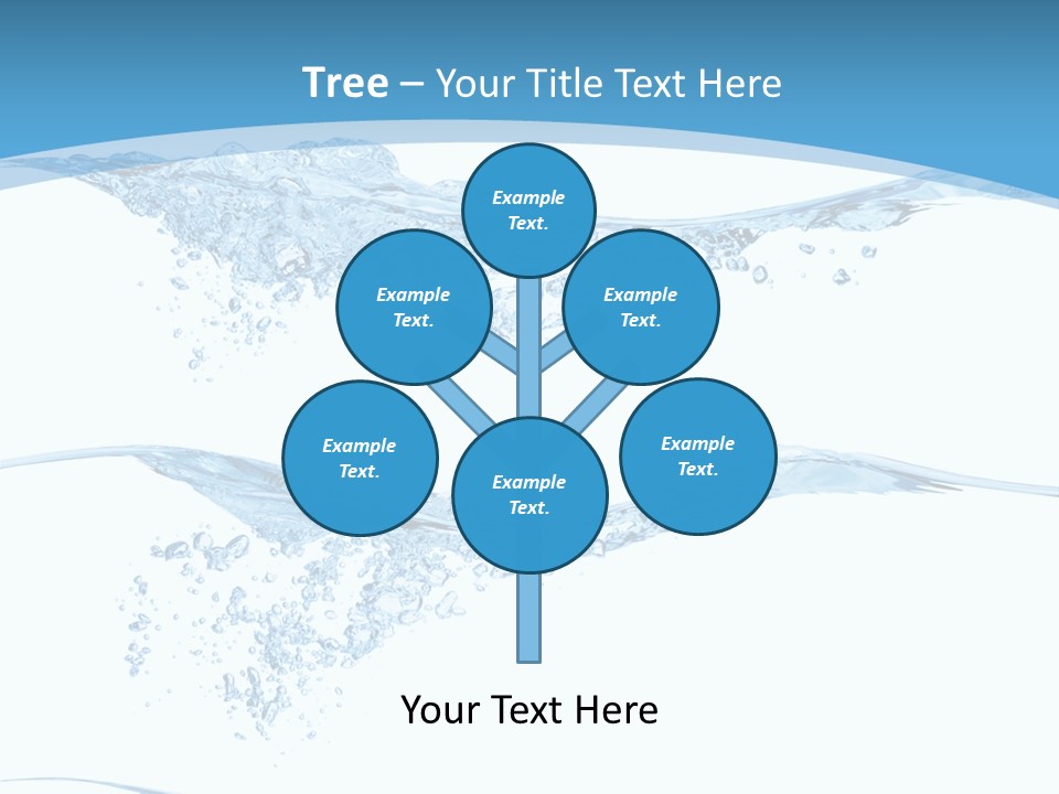 Closeup Wave Blue PowerPoint Template