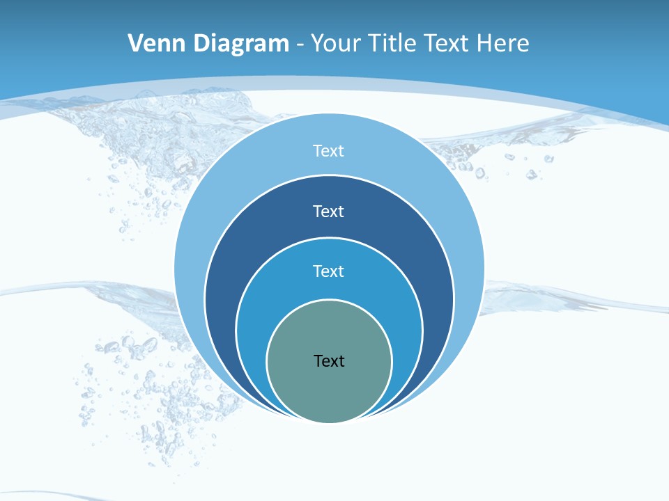 Closeup Wave Blue PowerPoint Template