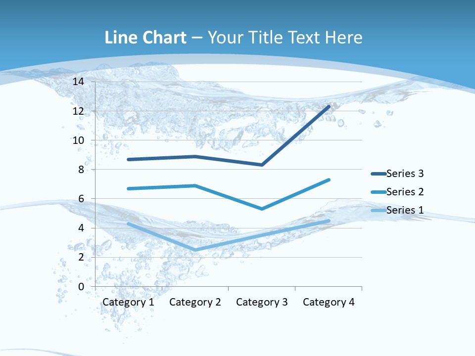 Closeup Wave Blue PowerPoint Template