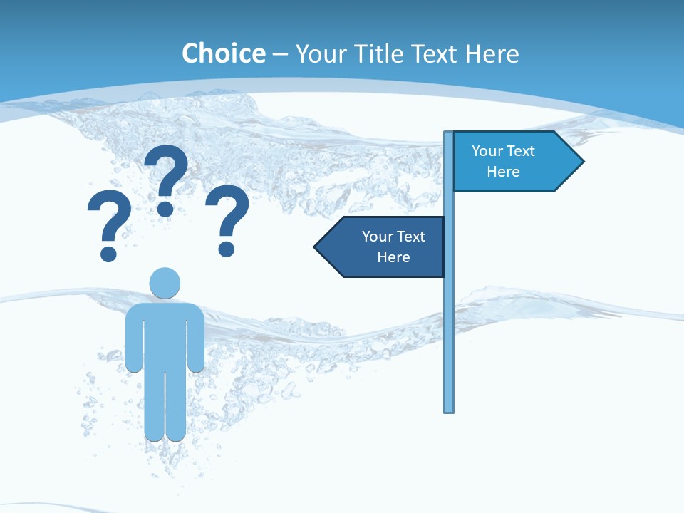 Closeup Wave Blue PowerPoint Template