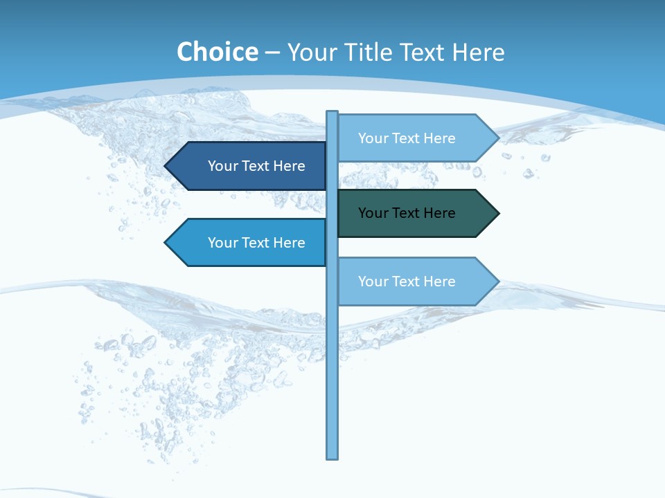 Closeup Wave Blue PowerPoint Template