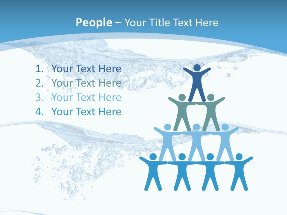 Closeup Wave Blue PowerPoint Template