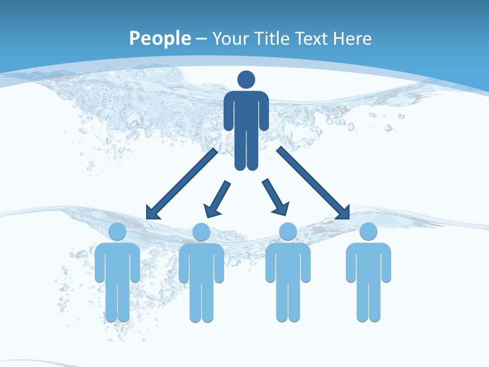 Closeup Wave Blue PowerPoint Template