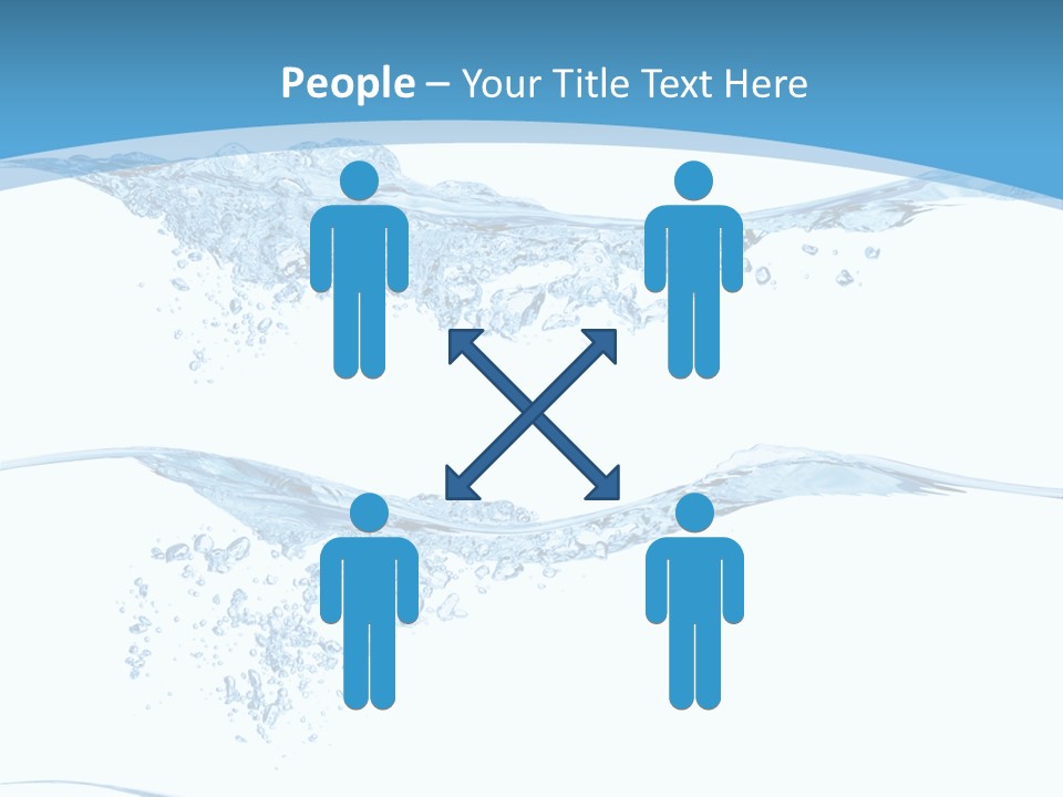 Closeup Wave Blue PowerPoint Template