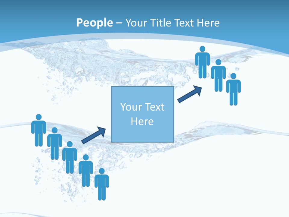 Closeup Wave Blue PowerPoint Template