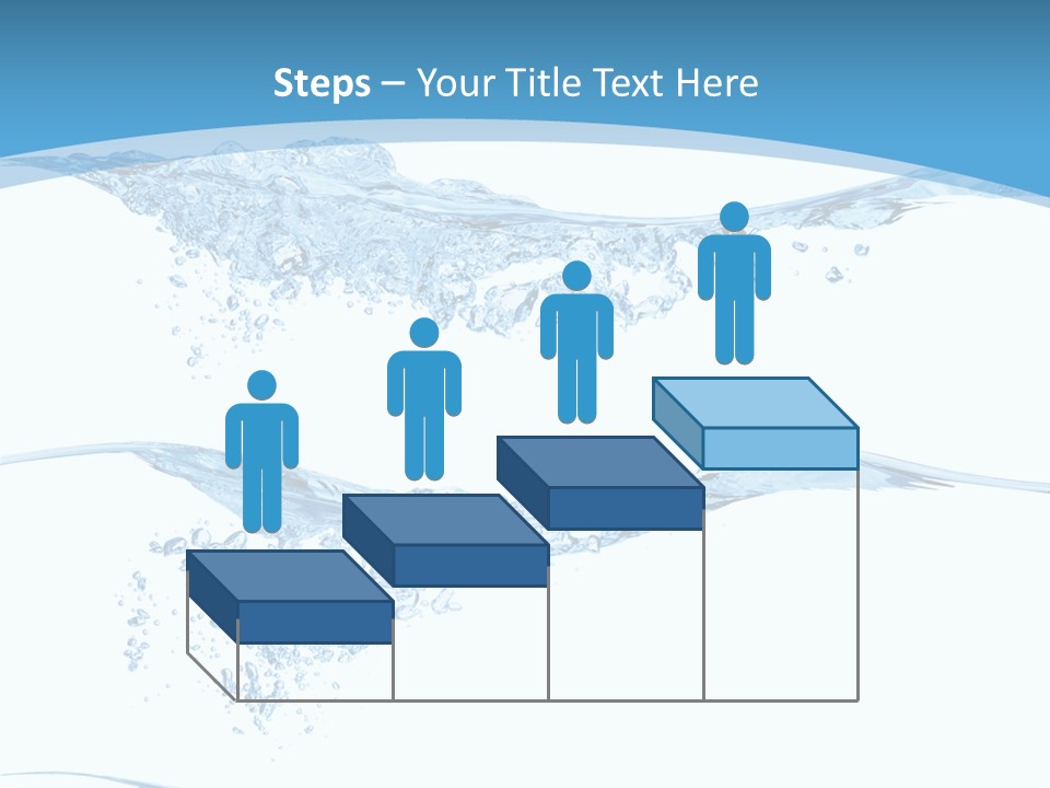 Closeup Wave Blue PowerPoint Template
