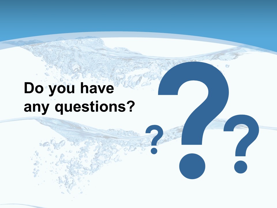 Closeup Wave Blue PowerPoint Template