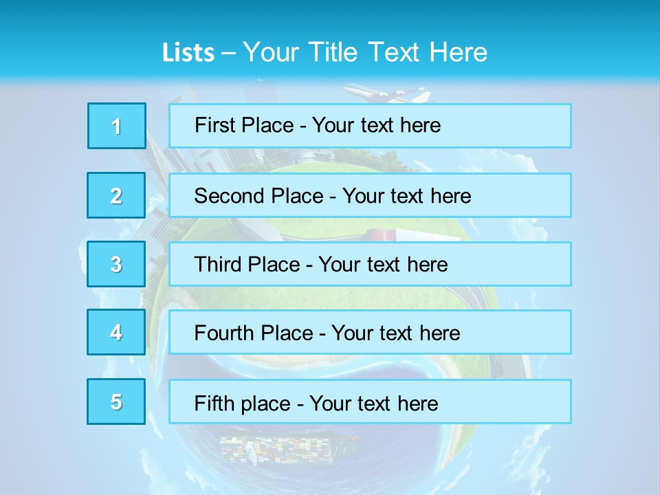 Planet Sea Deliver PowerPoint Template