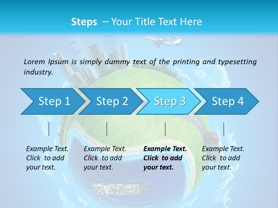 Planet Sea Deliver PowerPoint Template
