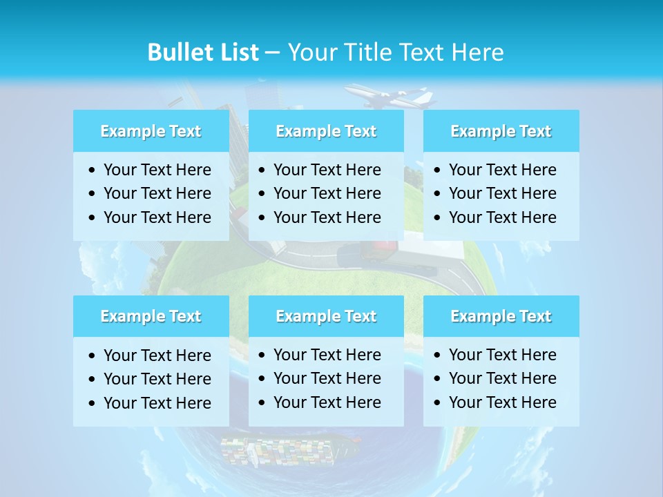 Planet Sea Deliver PowerPoint Template