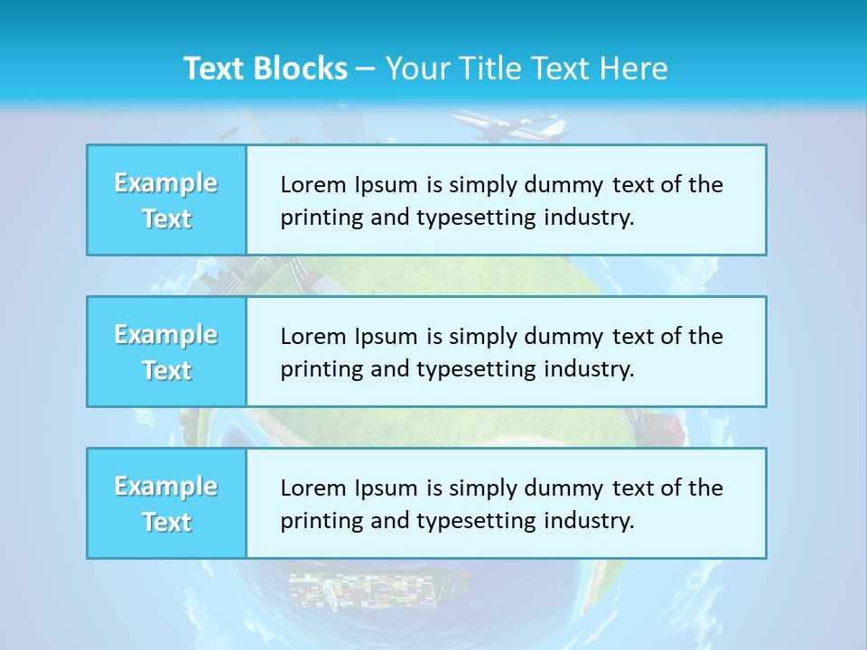 Planet Sea Deliver PowerPoint Template