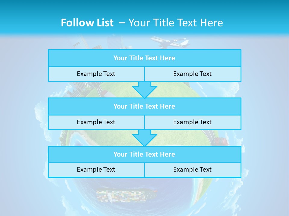 Planet Sea Deliver PowerPoint Template