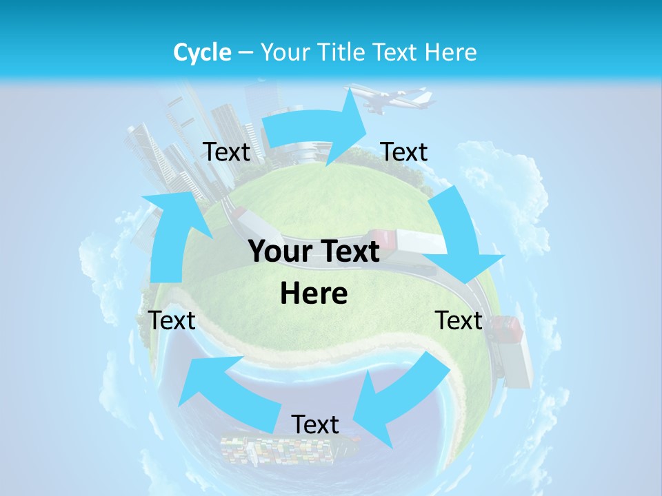 Planet Sea Deliver PowerPoint Template