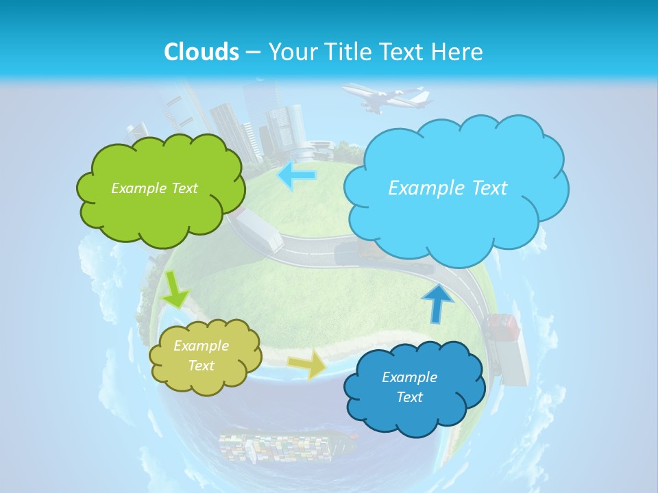 Planet Sea Deliver PowerPoint Template