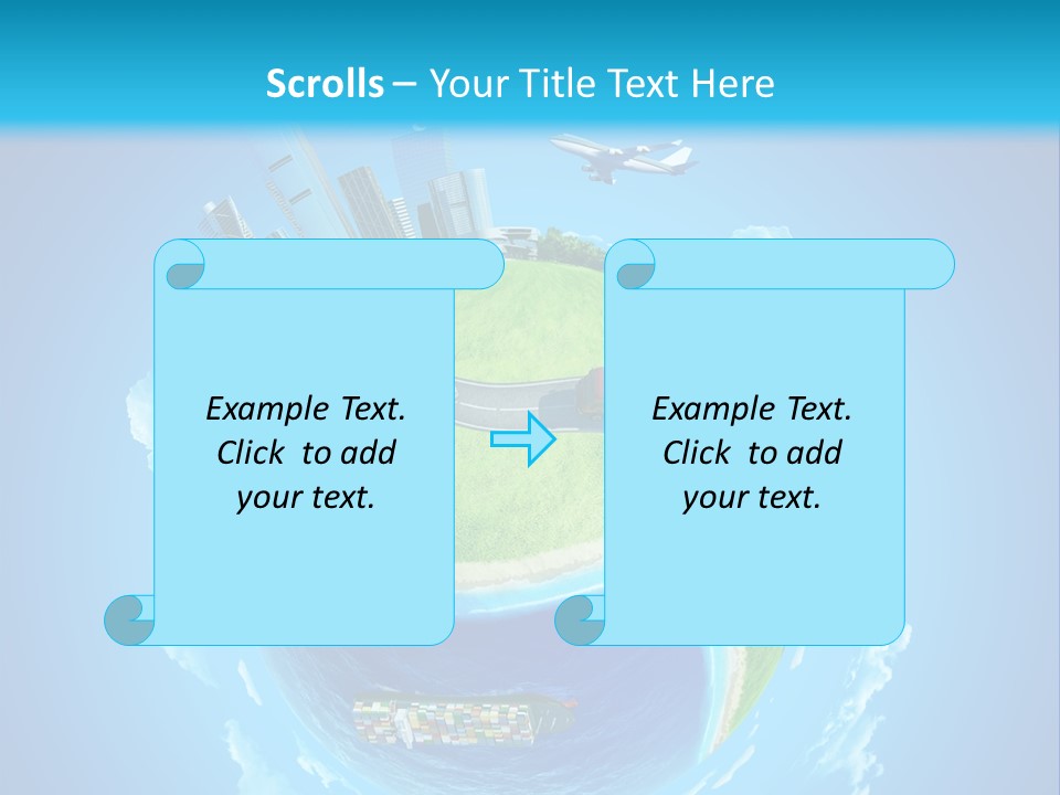 Planet Sea Deliver PowerPoint Template