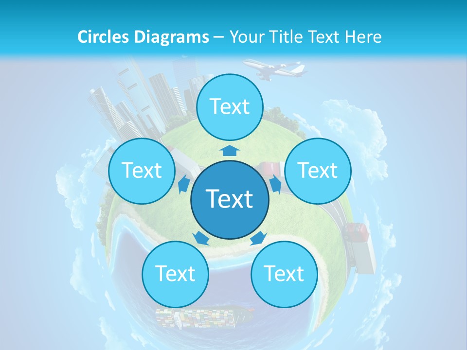 Planet Sea Deliver PowerPoint Template