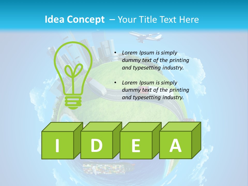 Planet Sea Deliver PowerPoint Template