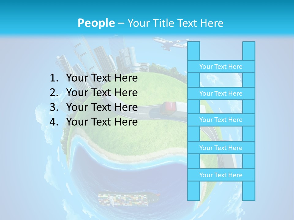 Planet Sea Deliver PowerPoint Template