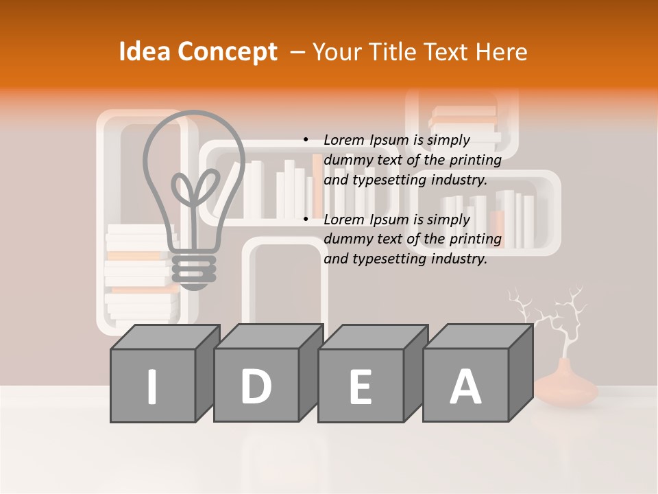 Pot Elegance Orange PowerPoint Template