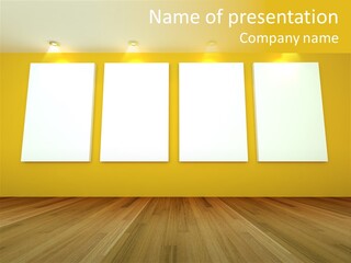 Illustration Blank Banner PowerPoint Template