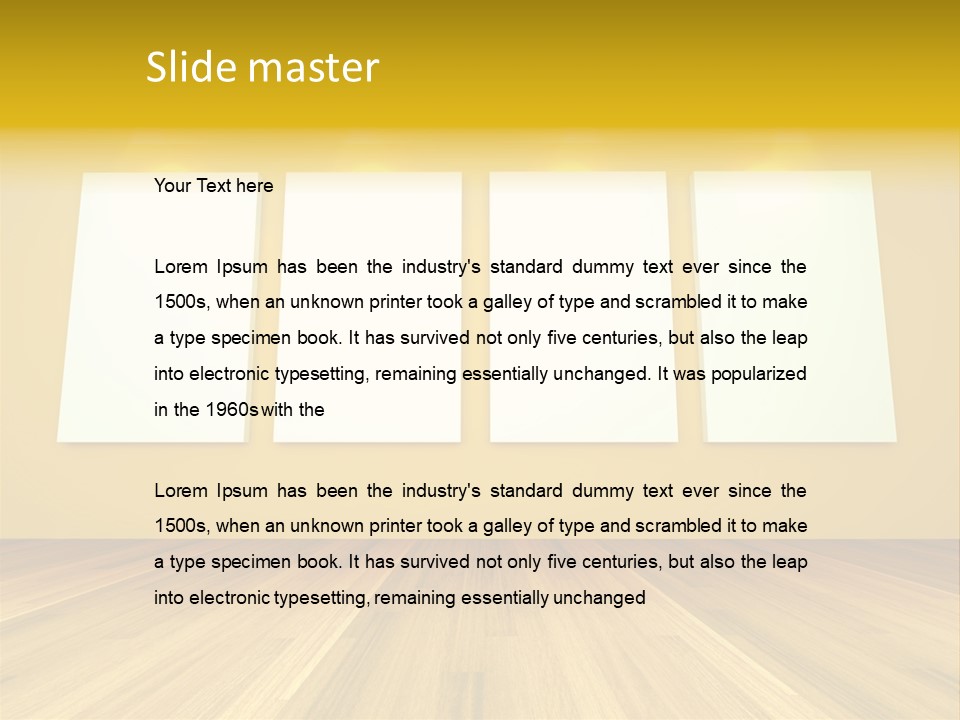 Illustration Blank Banner PowerPoint Template