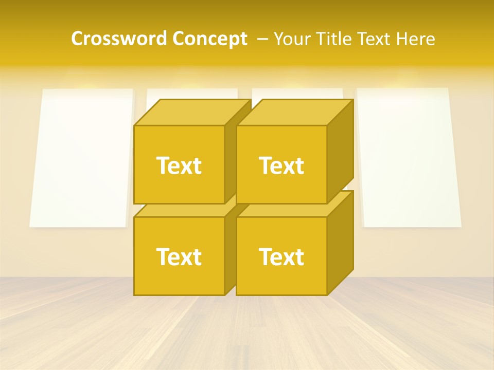 Illustration Blank Banner PowerPoint Template