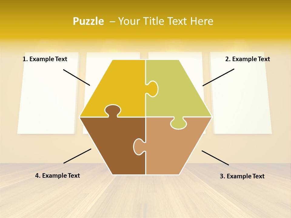 Illustration Blank Banner PowerPoint Template