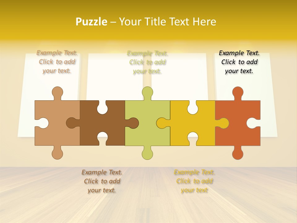 Illustration Blank Banner PowerPoint Template