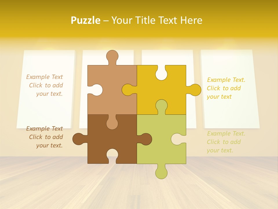 Illustration Blank Banner PowerPoint Template