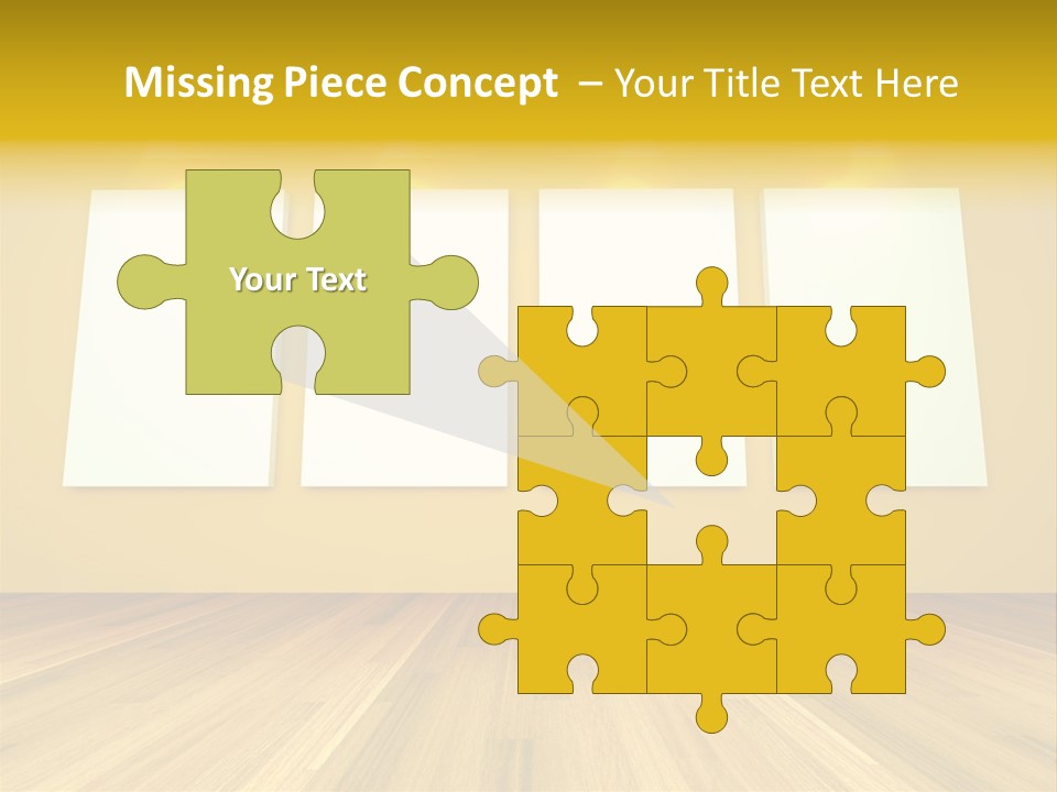 Illustration Blank Banner PowerPoint Template