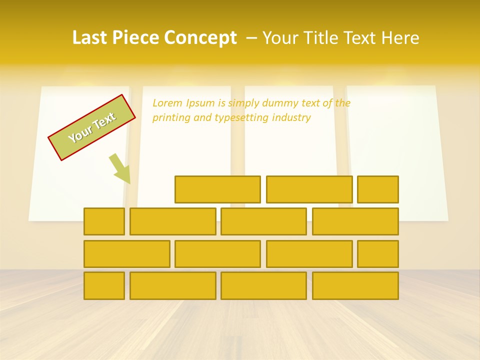 Illustration Blank Banner PowerPoint Template