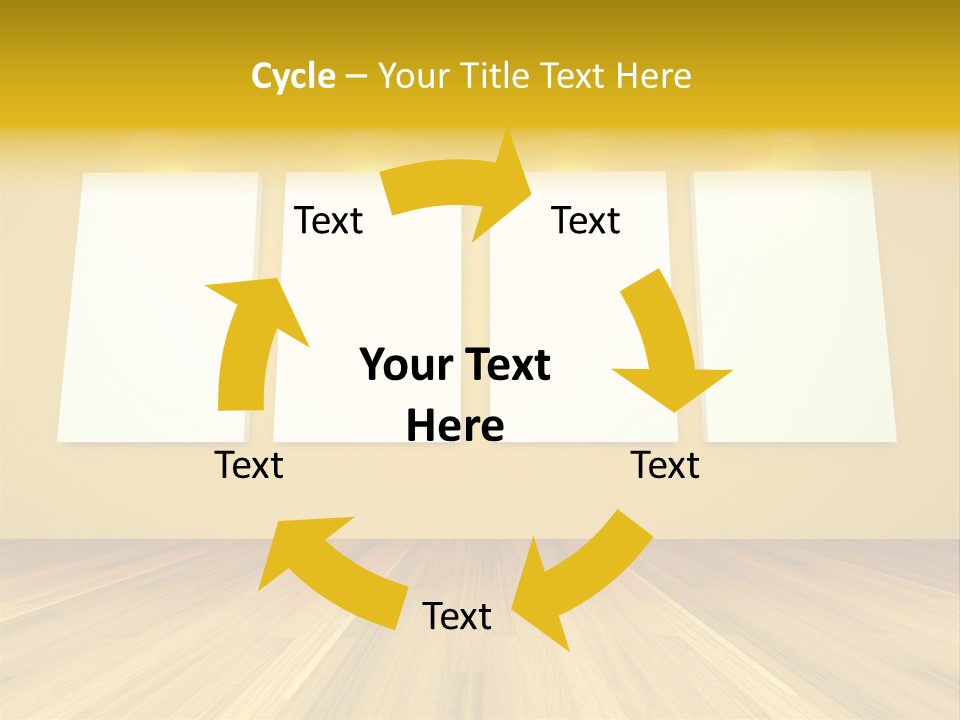 Illustration Blank Banner PowerPoint Template