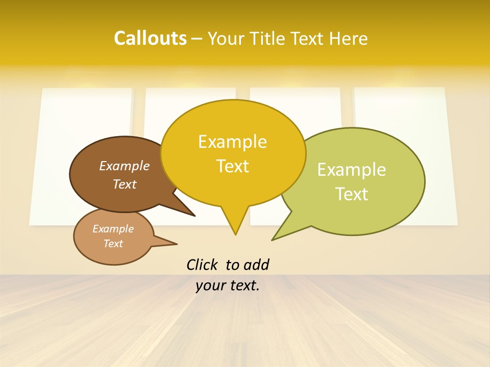 Illustration Blank Banner PowerPoint Template