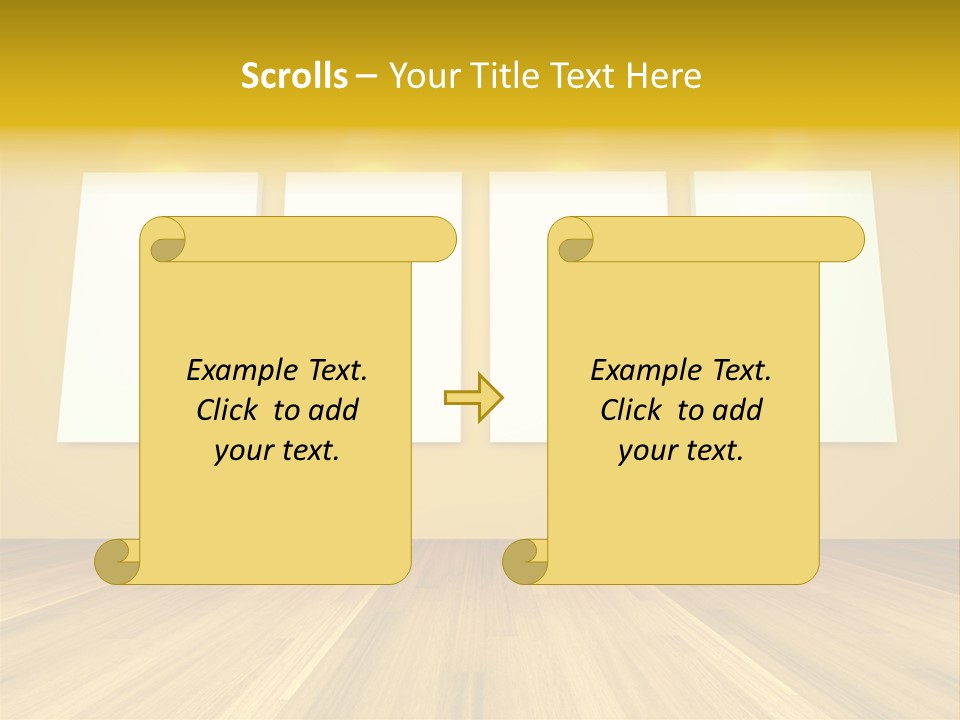 Illustration Blank Banner PowerPoint Template