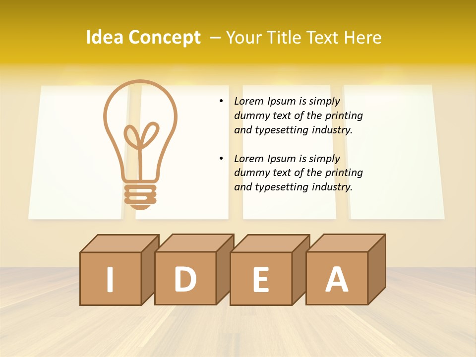 Illustration Blank Banner PowerPoint Template