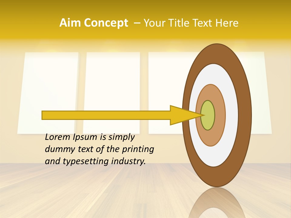 Illustration Blank Banner PowerPoint Template