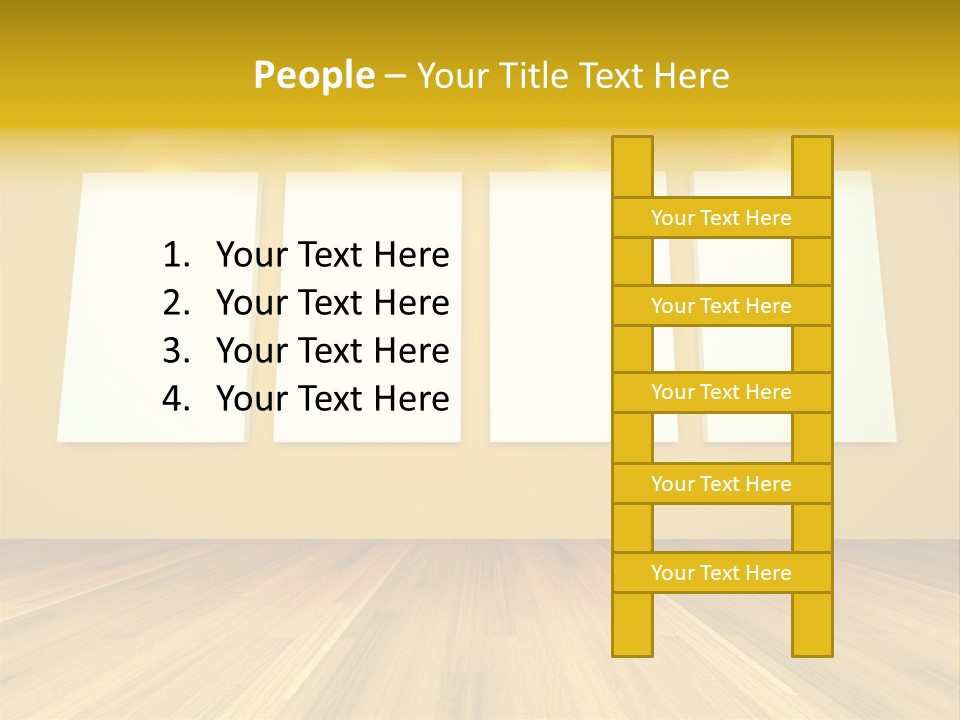 Illustration Blank Banner PowerPoint Template