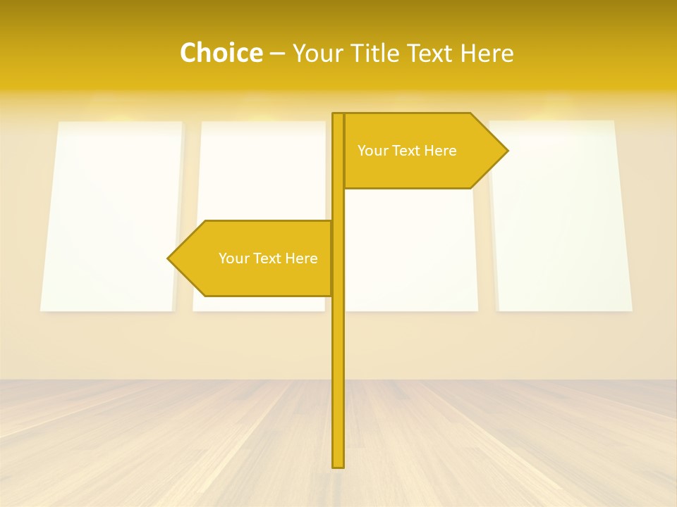 Illustration Blank Banner PowerPoint Template