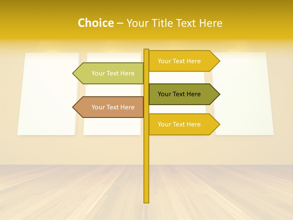 Illustration Blank Banner PowerPoint Template