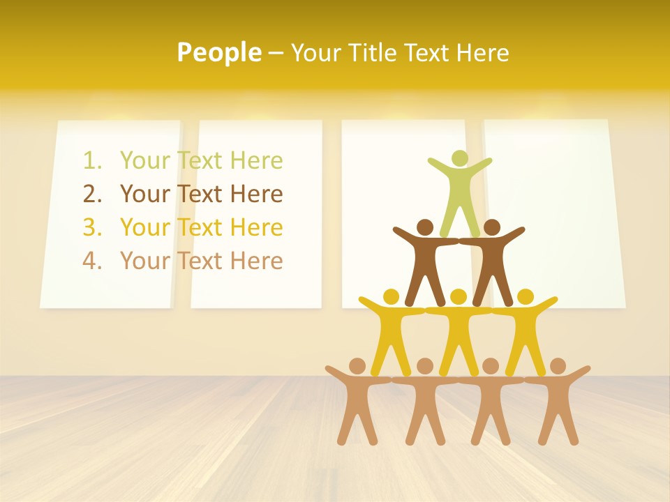 Illustration Blank Banner PowerPoint Template