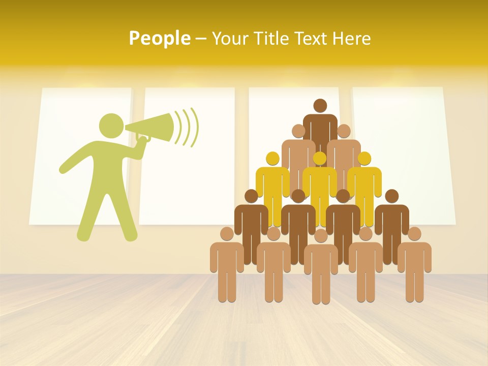 Illustration Blank Banner PowerPoint Template