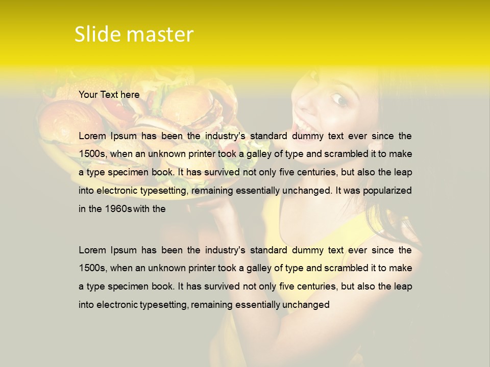 Hungry Beefburger Sandwich PowerPoint Template