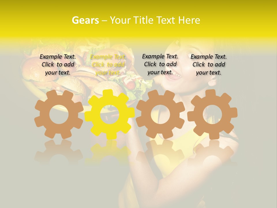 Hungry Beefburger Sandwich PowerPoint Template