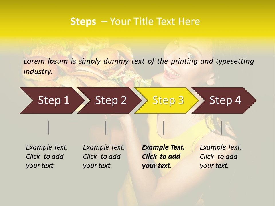 Hungry Beefburger Sandwich PowerPoint Template