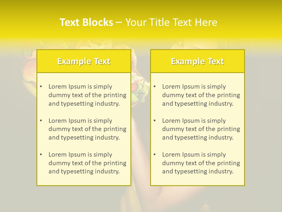 Hungry Beefburger Sandwich PowerPoint Template