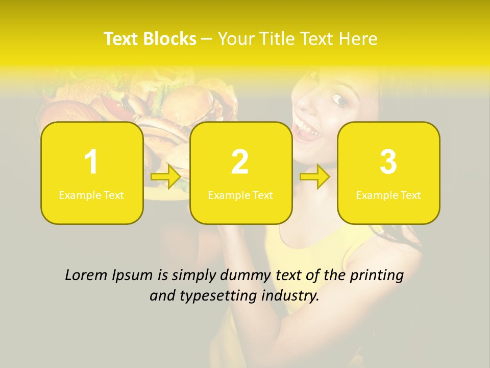 Hungry Beefburger Sandwich PowerPoint Template