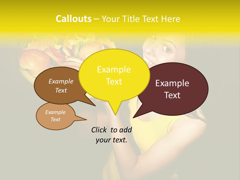 Hungry Beefburger Sandwich PowerPoint Template