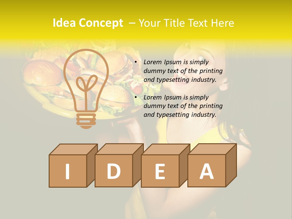 Hungry Beefburger Sandwich PowerPoint Template