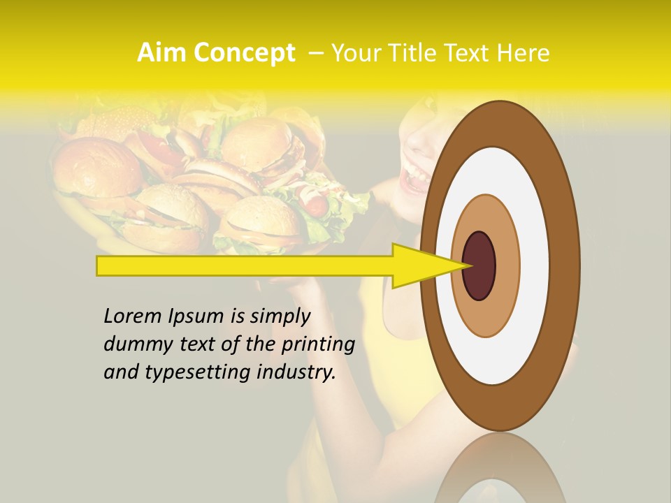 Hungry Beefburger Sandwich PowerPoint Template